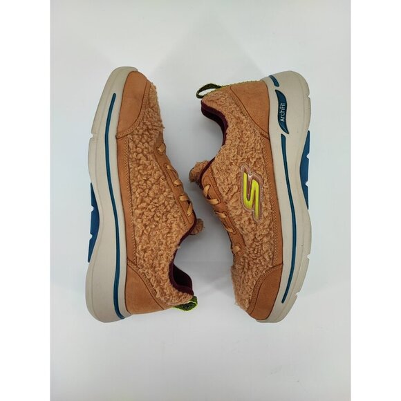 Skechers Men's Go Walk Arch Fit Snow Bound Tan Sherpa Sneaker Size 8.5 US - Picture 5 of 8